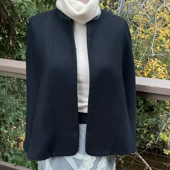 Zara Jackets & Blazers - Zara Woman black wool blend cape EUC small/medium